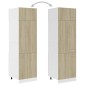 vidaXL Ντουλάπι Ψυγείου Sonoma Δρυς 60x57x207 εκ. Μοριοσανίδα