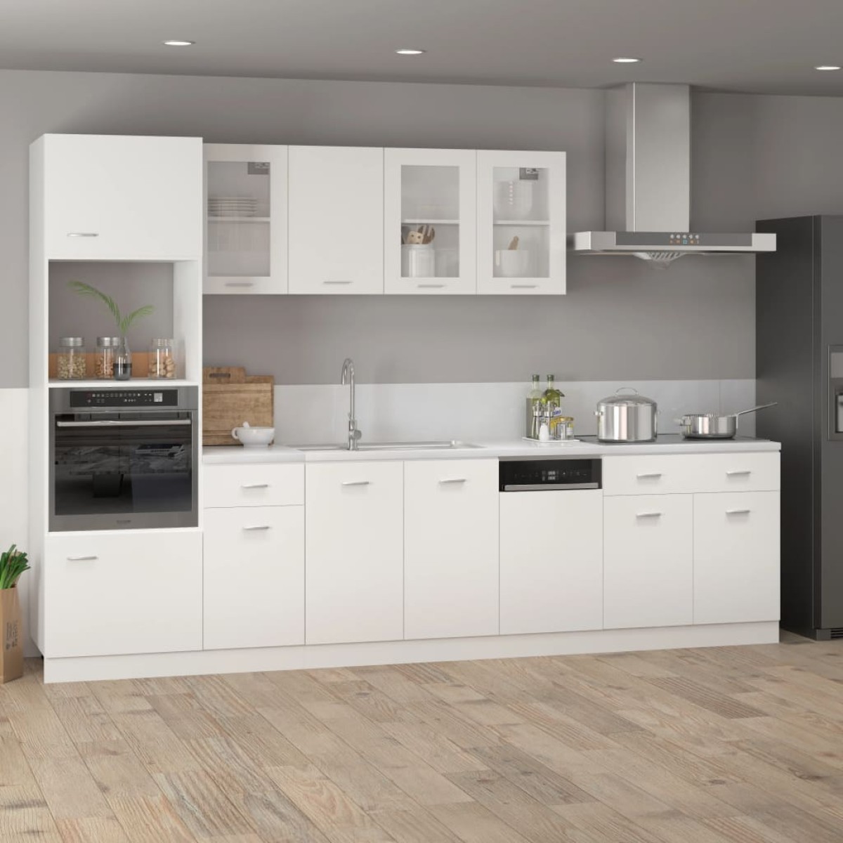 vidaXL Πρόσοψη Πλυντηρίου Πιάτων Λευκή 45 x 3 x 67 εκ. από Μοριοσανίδα