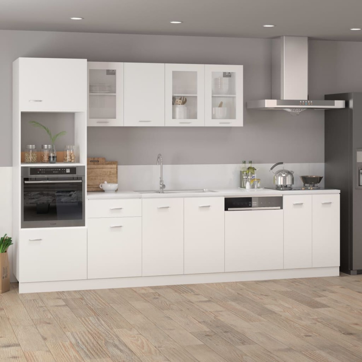 vidaXL Πρόσοψη Πλυντηρίου Πιάτων Λευκή 59,5 x 3 x 67 εκ. Μοριοσανίδα