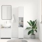 vidaXL Στήλη Μπάνιου Λευκή 30 x 30 x 183,5 εκ. από Μοριοσανίδα