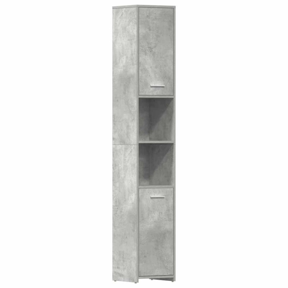 vidaXL Στήλη Μπάνιου Γκρι Σκυροδέματος 30x30x183,5 εκ. Επεξεργ. Ξύλο