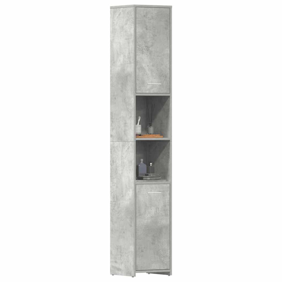 vidaXL Στήλη Μπάνιου Γκρι του Σκυροδέματος 30x30x183,5 εκ. Μοριοσανίδα