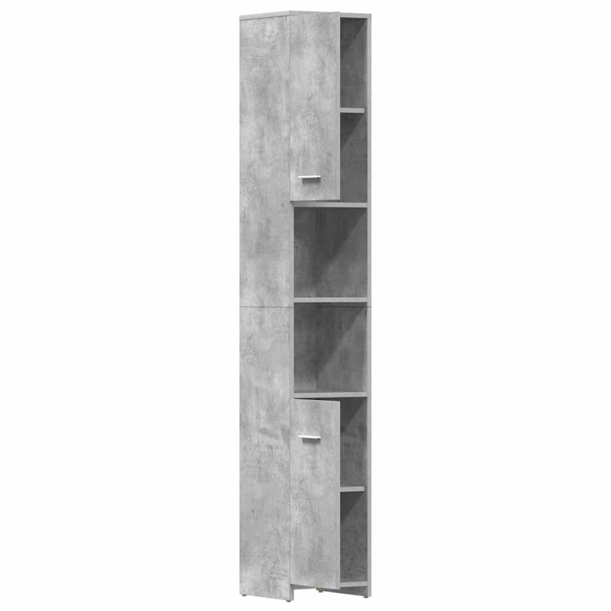 vidaXL Στήλη Μπάνιου Γκρι του Σκυροδέματος 30x30x183,5 εκ. Μοριοσανίδα