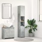 vidaXL Στήλη Μπάνιου Γκρι του Σκυροδέματος 30x30x183,5 εκ. Μοριοσανίδα
