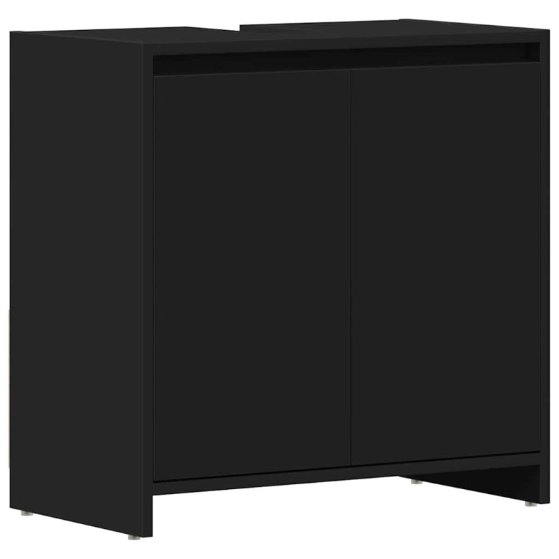 vidaXL Ντουλάπι Νιπτήρα Μαύρο 60 x 33 x 61 εκ. από Επεξ. Ξύλο