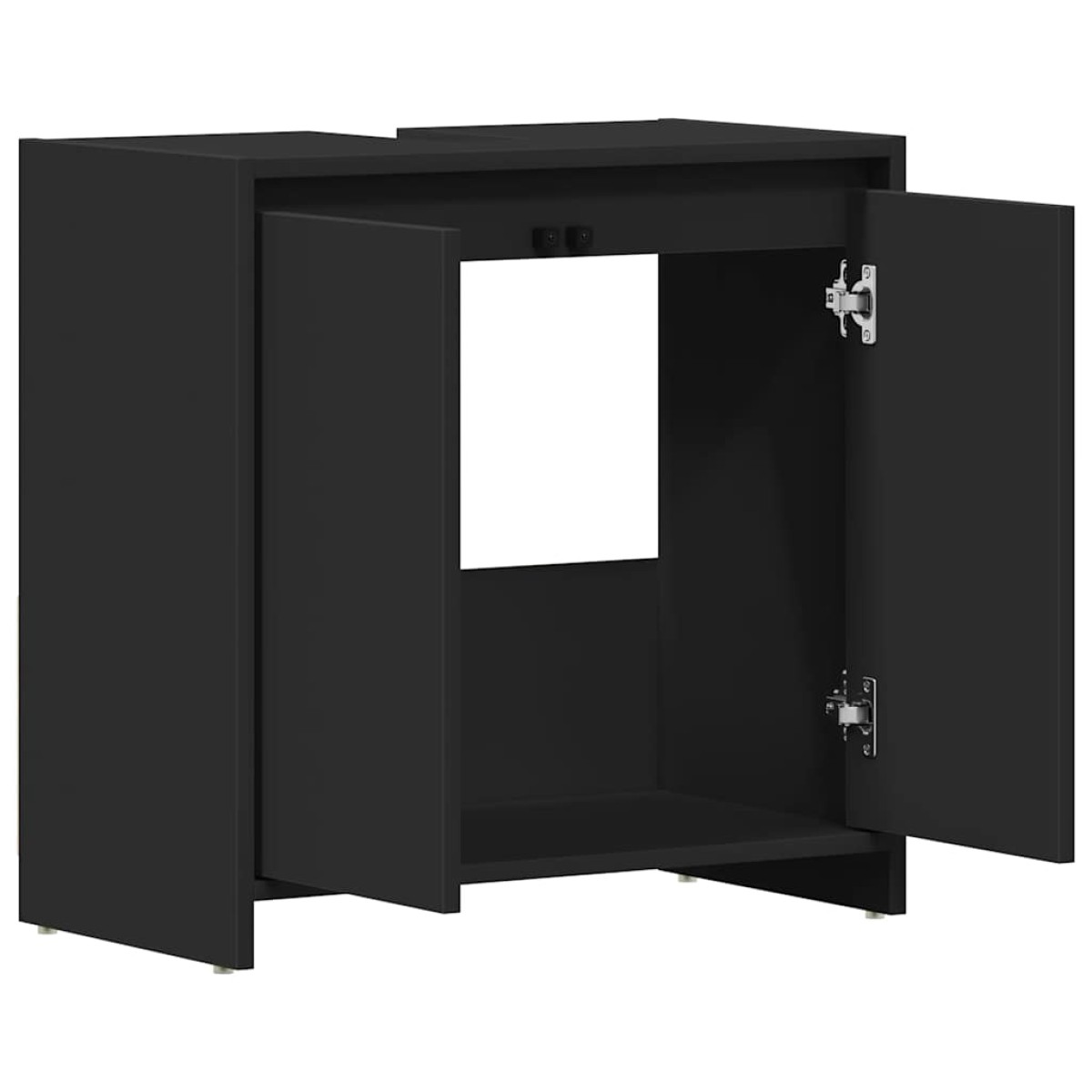 vidaXL Ντουλάπι Νιπτήρα Μαύρο 60 x 33 x 61 εκ. από Μοριοσανίδα