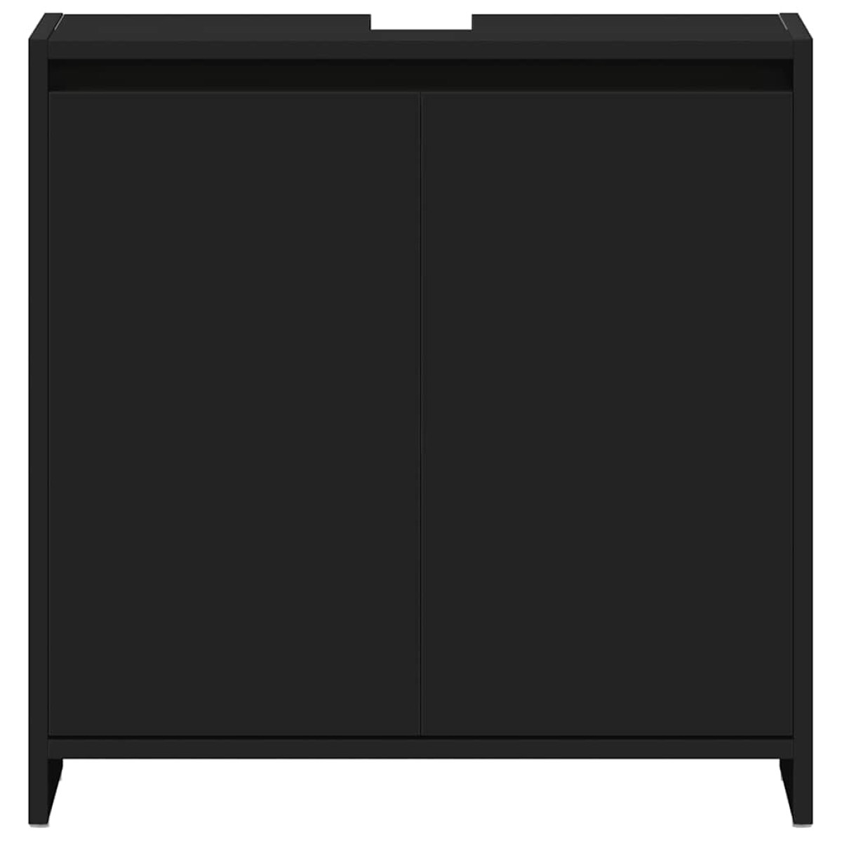 vidaXL Ντουλάπι Νιπτήρα Μαύρο 60 x 33 x 61 εκ. από Μοριοσανίδα