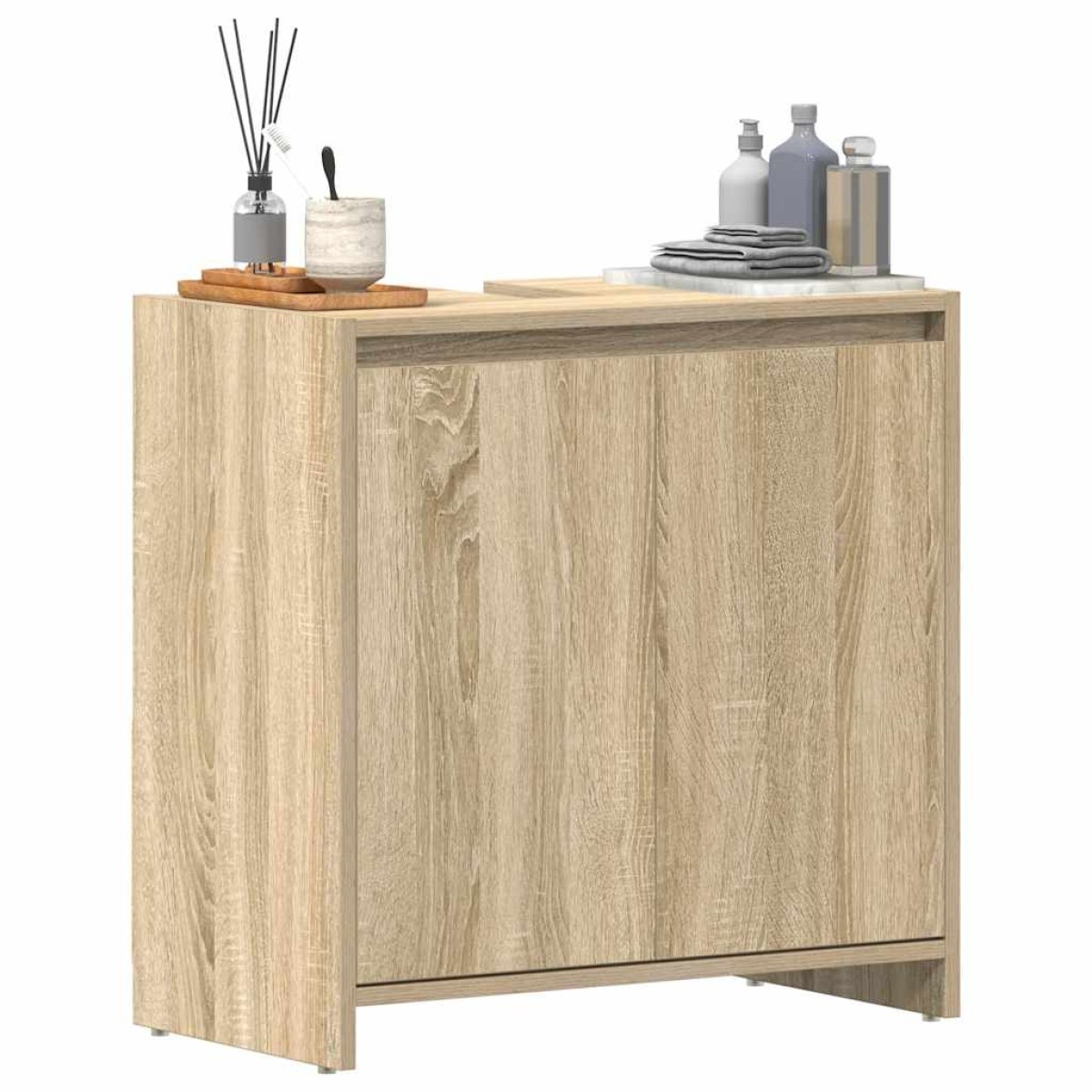 vidaXL Ντουλάπι Νιπτήρα Sonoma Δρυς 60 x 33 x 61 εκ. από Μοριοσανίδα