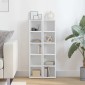 vidaXL Έπιπλα για CD 2 τεμ. Λευκά 21x16x93,5 εκ. από Μοριοσανίδα