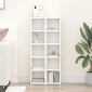 vidaXL Έπιπλα για CD 2 τεμ. Λευκά 21x16x93,5 εκ. από Μοριοσανίδα