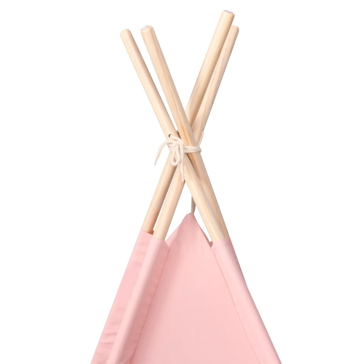 vidaXL Σκηνή Teepee Παιδική Ροζ 120x120x150 εκ. Peach Skin με Σάκο