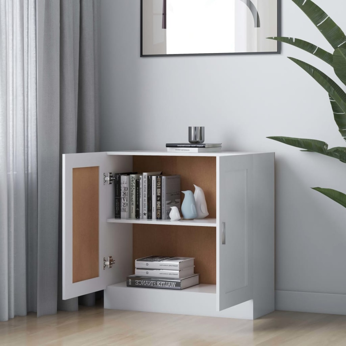 vidaXL Βιβλιοθήκη Λευκή 82,5 x 30,5 x 80 εκ. Μοριοσανίδα