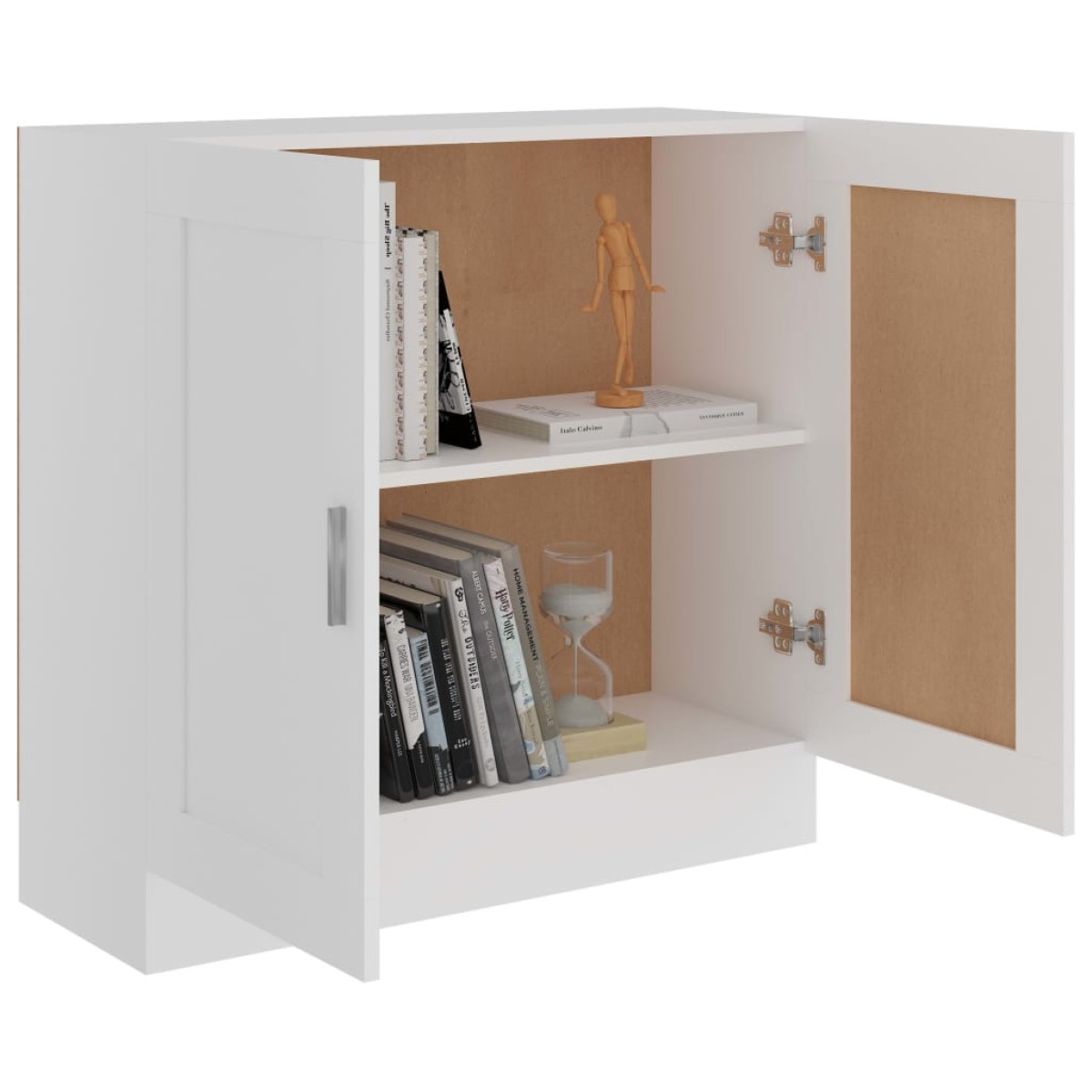 vidaXL Βιβλιοθήκη Λευκή 82,5 x 30,5 x 80 εκ. Μοριοσανίδα
