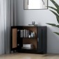 vidaXL Βιβλιοθήκη Μαύρη 82,5 x 30,5 x 80 εκ. Μοριοσανίδα