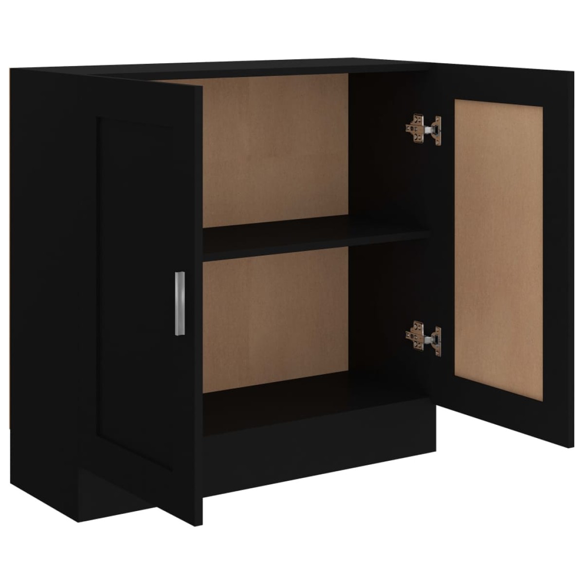 vidaXL Βιβλιοθήκη Μαύρη 82,5 x 30,5 x 80 εκ. Μοριοσανίδα