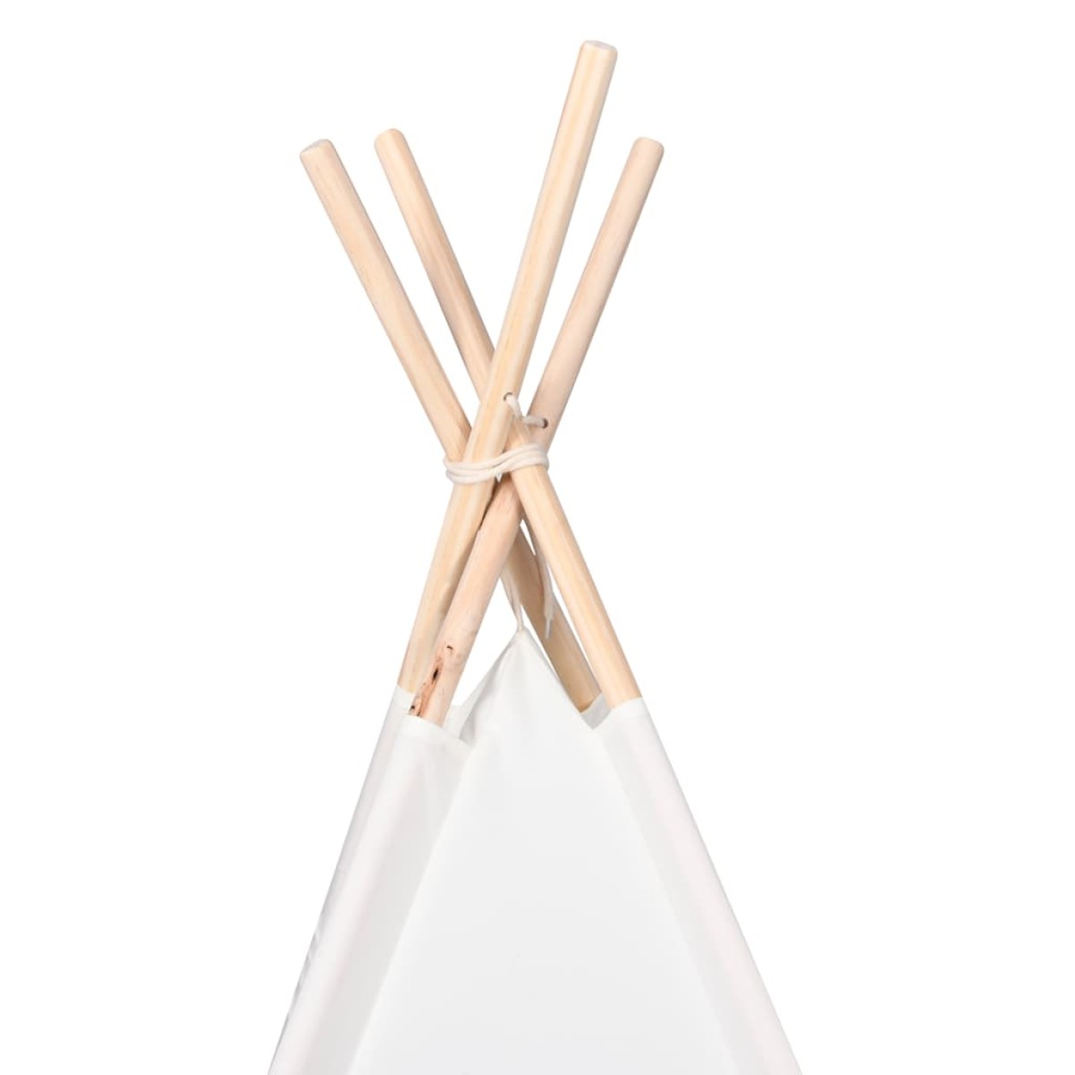 vidaXL Σκηνή Teepee Παιδική Λευκή 120x120x150 εκ. Peach Skin με Σάκο