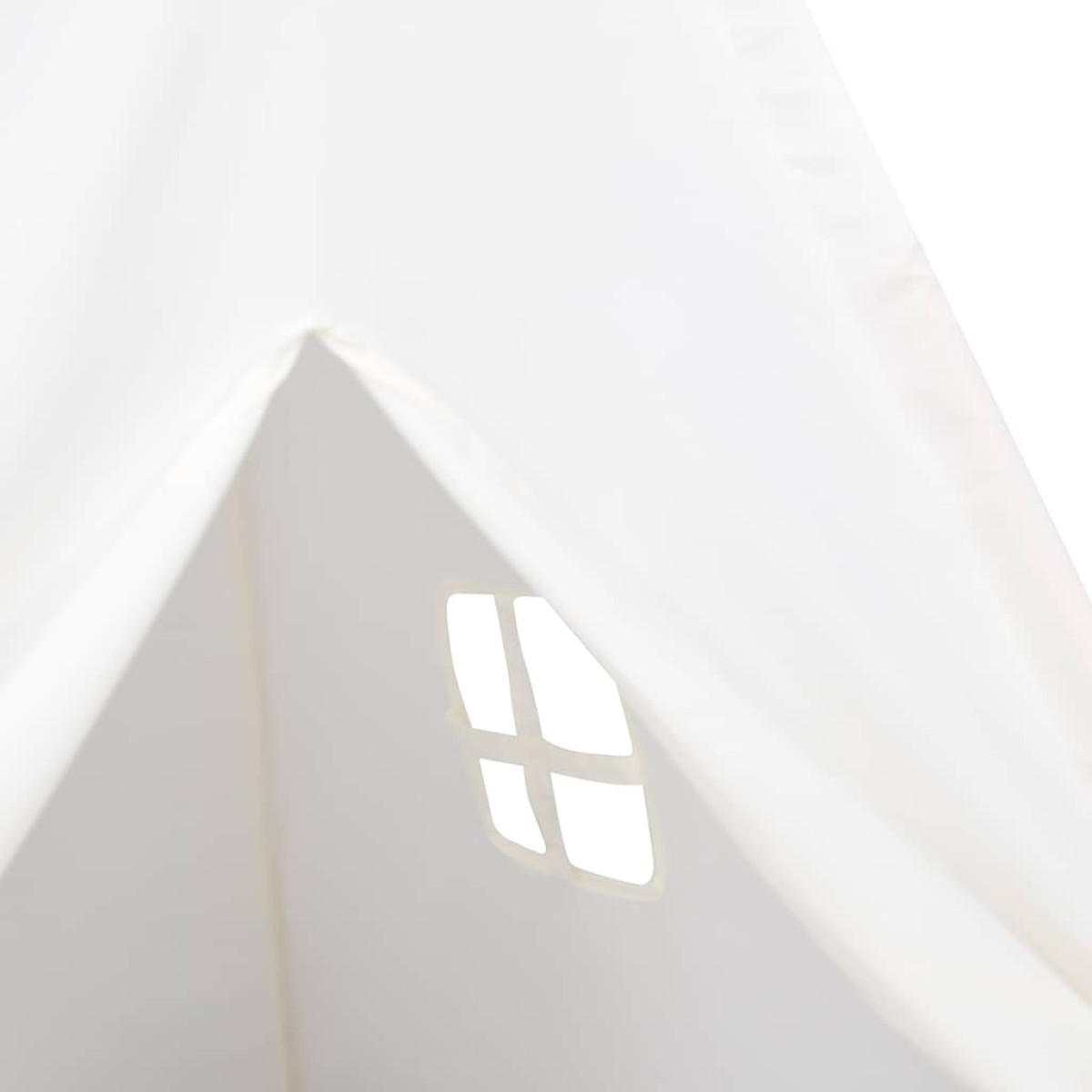 vidaXL Σκηνή Teepee Παιδική Λευκή 120x120x150 εκ. Peach Skin με Σάκο