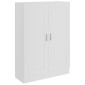 vidaXL Βιβλιοθήκη Λευκή 82,5 x 30,5 x 115 εκ. Μοριοσανίδα