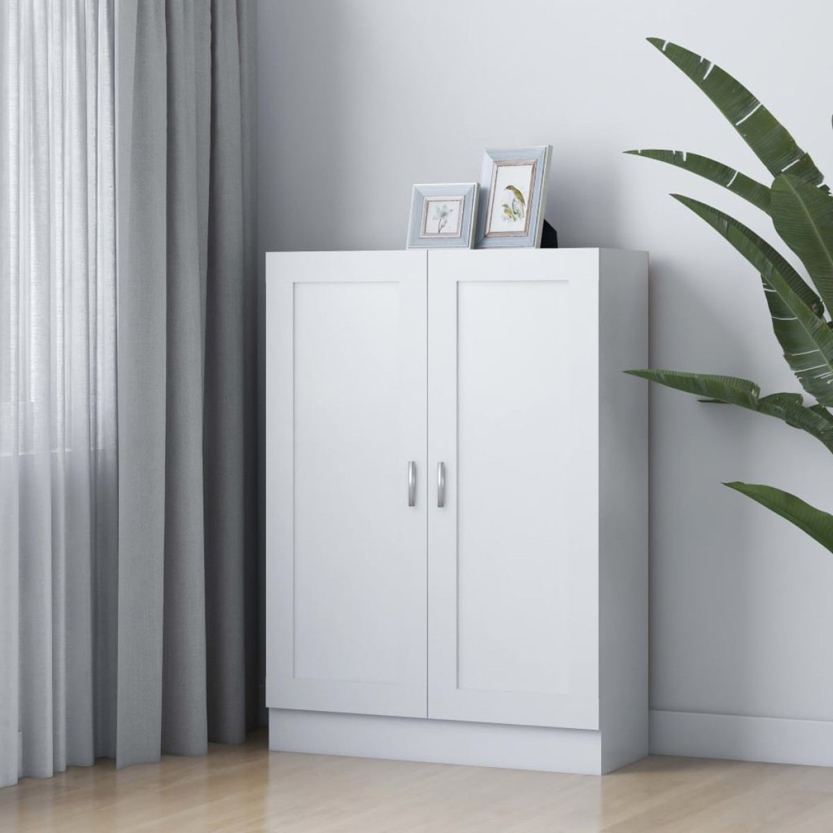vidaXL Βιβλιοθήκη Λευκή 82,5 x 30,5 x 115 εκ. Μοριοσανίδα