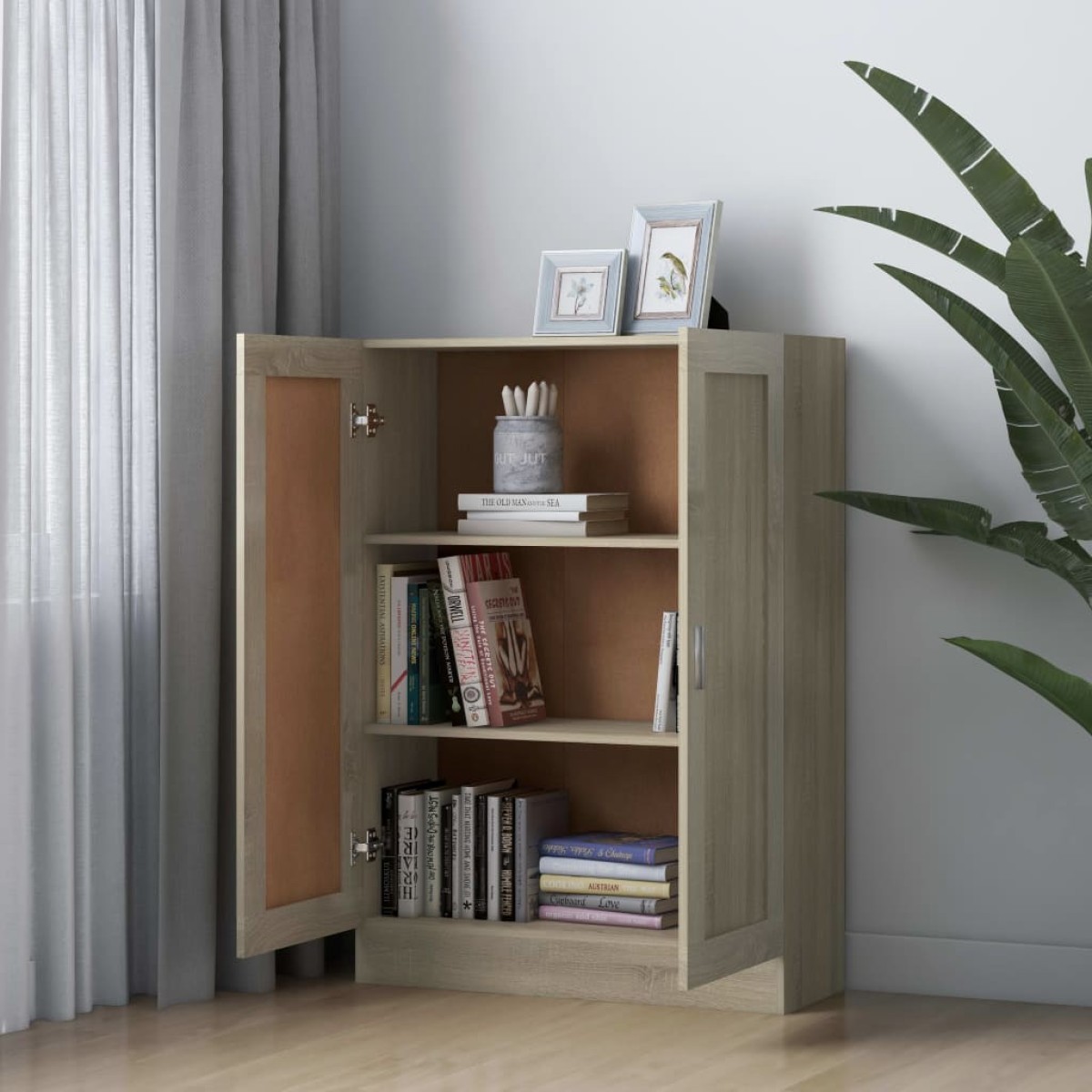 vidaXL Βιβλιοθήκη Χρώμα Sonoma Δρυς 82,5 x 30,5 x 115 εκ. Μοριοσανίδα
