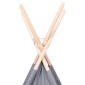 vidaXL Σκηνή Teepee Παιδική Γκρι 120x120x150 εκ. Peach Skin με Σάκο
