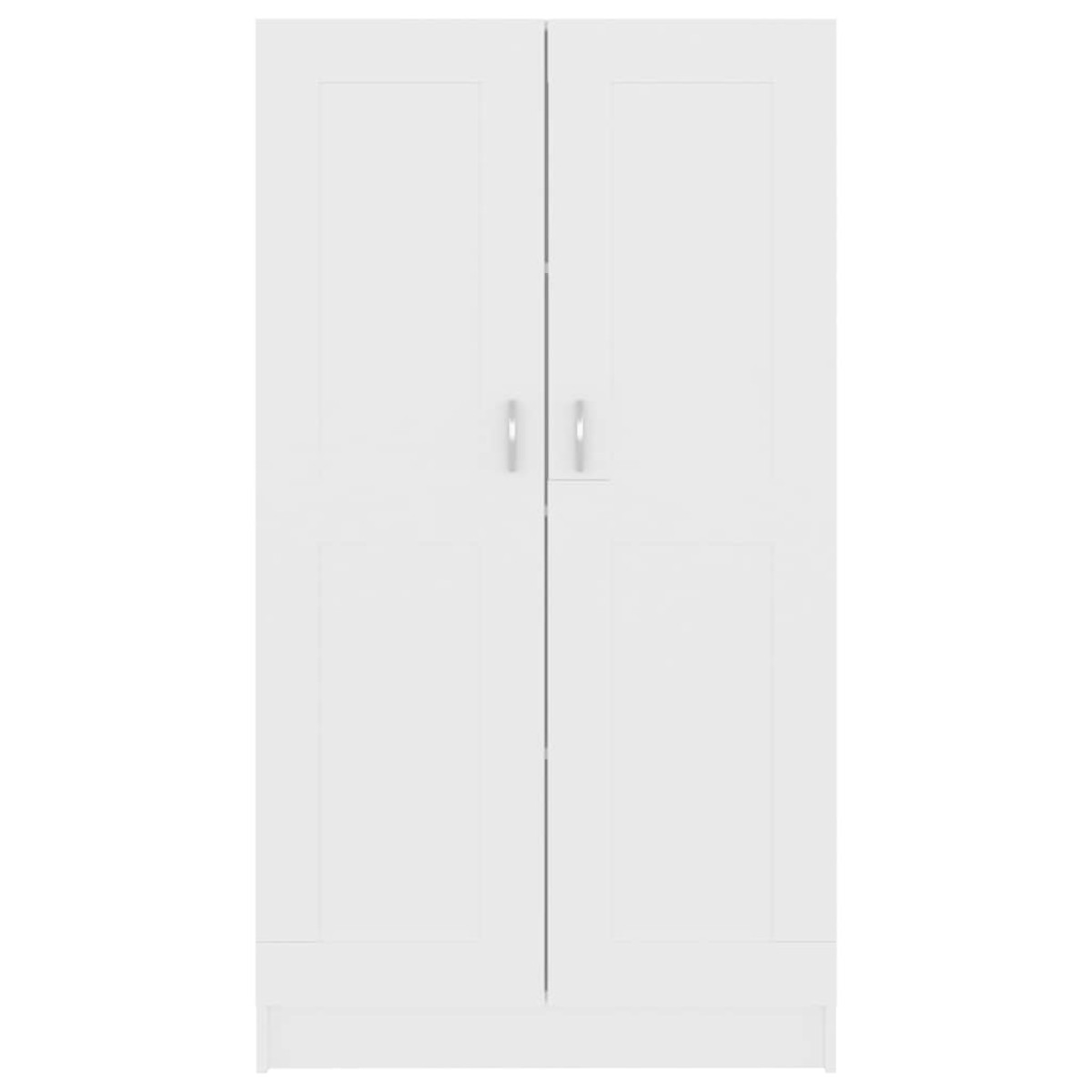 vidaXL Βιβλιοθήκη Λευκή 82,5 x 30,5 x 150 εκ. Μοριοσανίδα