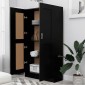 vidaXL Βιβλιοθήκη Μαύρη 82,5 x 30,5 x 150 εκ. Μοριοσανίδα