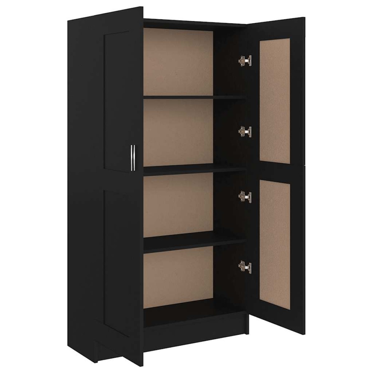 vidaXL Βιβλιοθήκη Μαύρη 82,5 x 30,5 x 150 εκ. Μοριοσανίδα