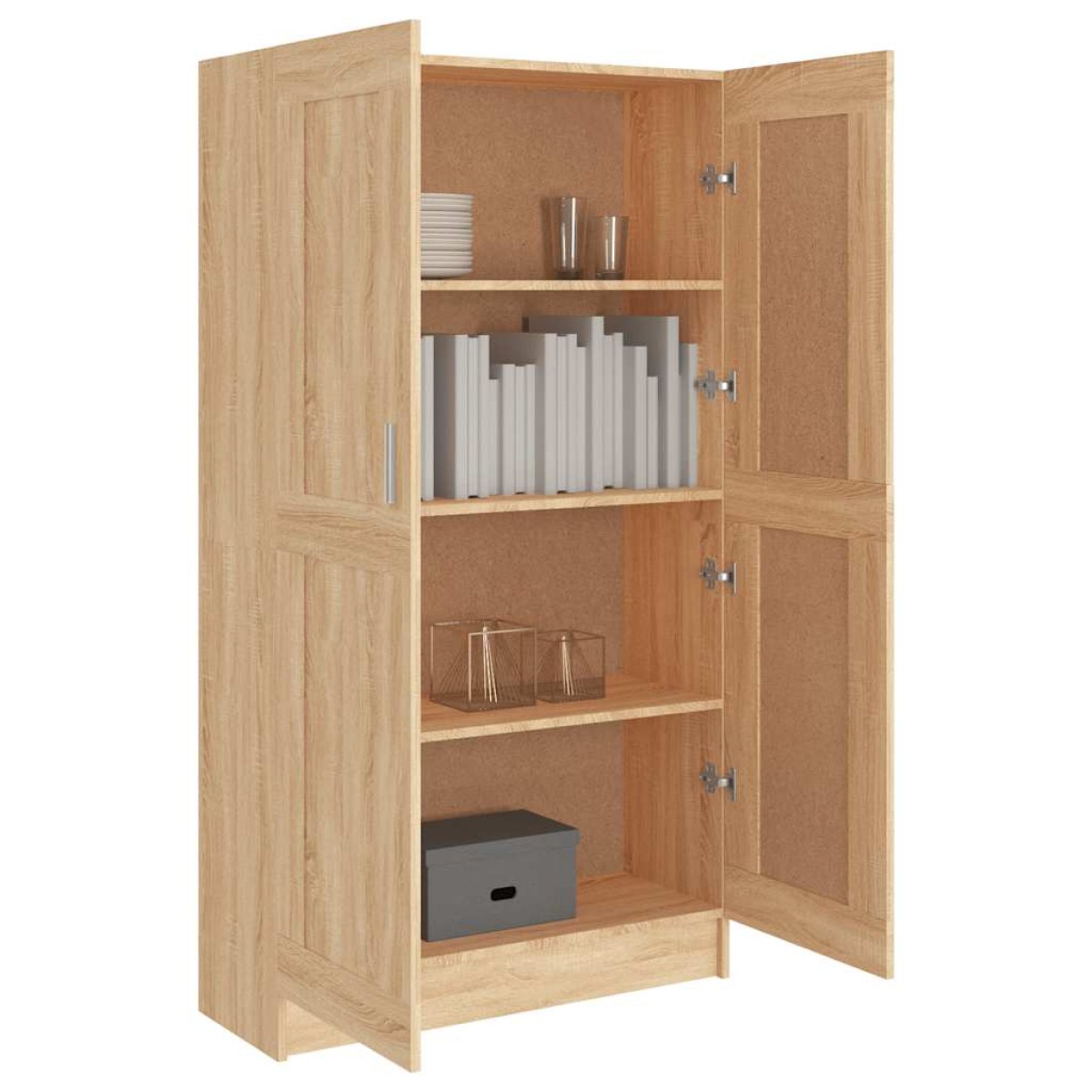 vidaXL Βιβλιοθήκη Χρώμα Sonoma Δρυς 82,5 x 30,5 x 150 εκ. Μοριοσανίδα