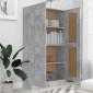 vidaXL Βιβλιοθήκη Γκρι του Σκυροδέματος 82,5x30,5x150 εκ. Μοριοσανίδα