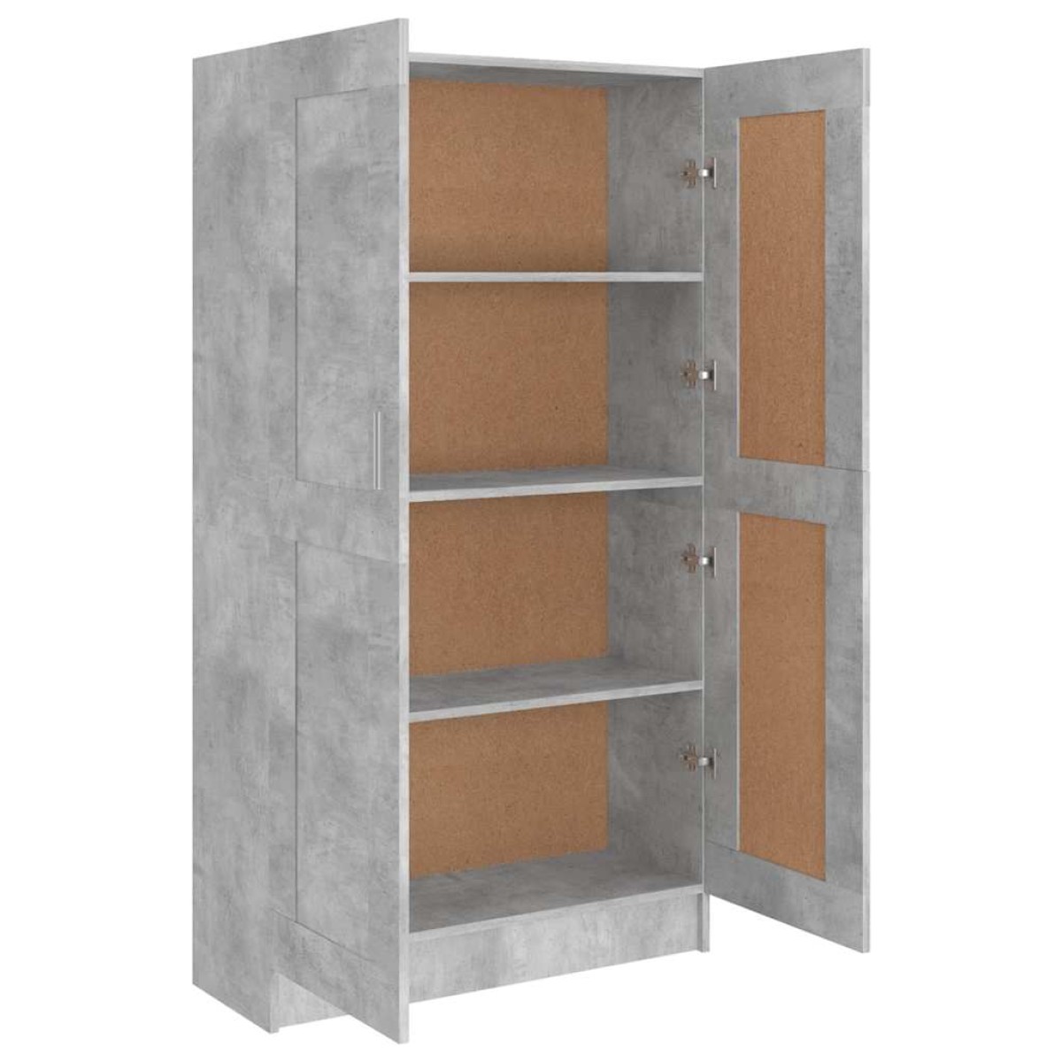 vidaXL Βιβλιοθήκη Γκρι του Σκυροδέματος 82,5x30,5x150 εκ. Μοριοσανίδα