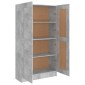 vidaXL Βιβλιοθήκη Γκρι του Σκυροδέματος 82,5x30,5x150 εκ. Μοριοσανίδα