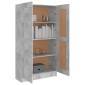 vidaXL Βιβλιοθήκη Γκρι του Σκυροδέματος 82,5x30,5x150 εκ. Μοριοσανίδα