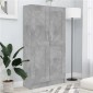 vidaXL Βιβλιοθήκη Γκρι του Σκυροδέματος 82,5x30,5x150 εκ. Μοριοσανίδα