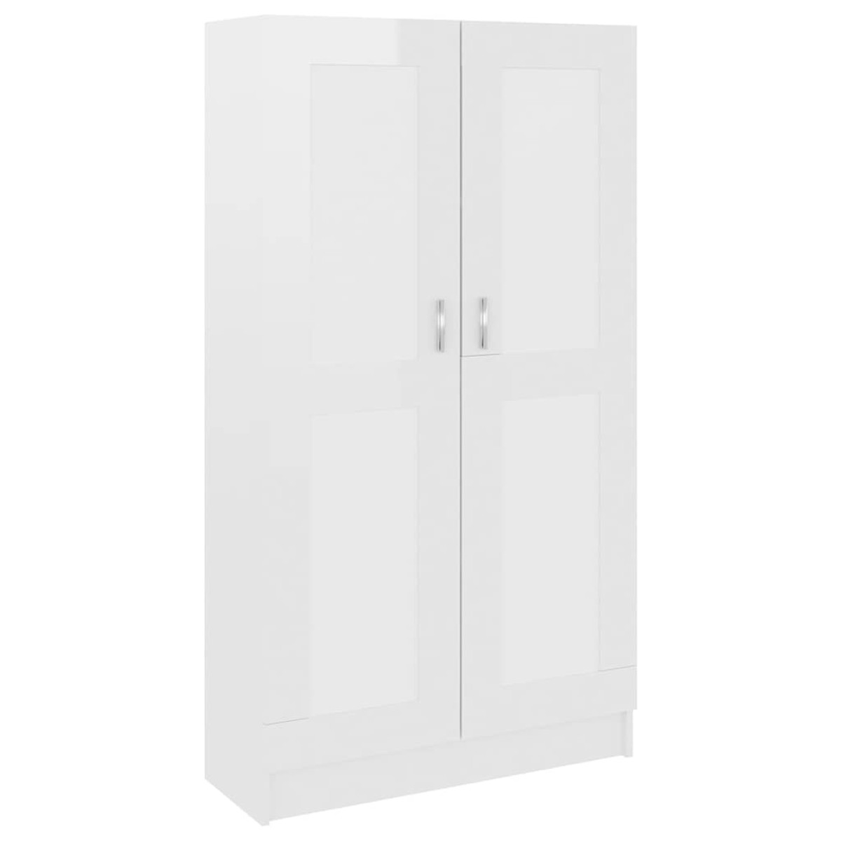 vidaXL Βιβλιοθήκη Γυαλιστερό Λευκό 82,5 x 30,5 x 150 εκ. Μοριοσανίδα