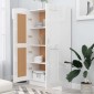 vidaXL Βιβλιοθήκη Γυαλιστερό Λευκό 82,5 x 30,5 x 150 εκ. Μοριοσανίδα