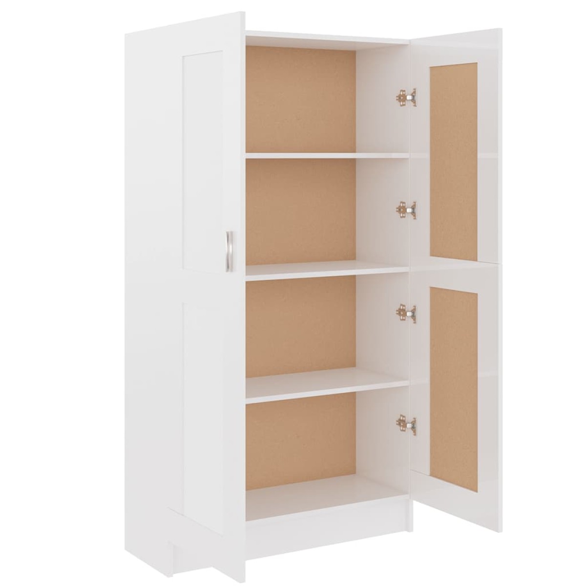 vidaXL Βιβλιοθήκη Γυαλιστερό Λευκό 82,5 x 30,5 x 150 εκ. Μοριοσανίδα