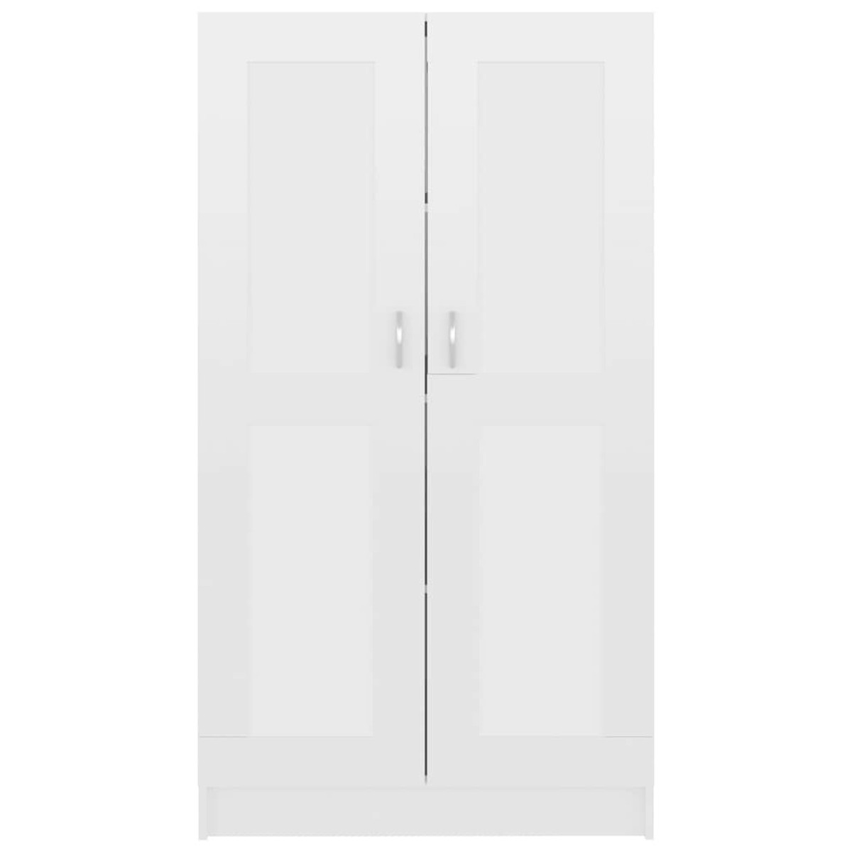 vidaXL Βιβλιοθήκη Γυαλιστερό Λευκό 82,5 x 30,5 x 150 εκ. Μοριοσανίδα