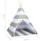 vidaXL Παιδική Σκηνή Ριγέ Γκρι και Λευκό 120 x 120 x 150 cm