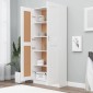 vidaXL Βιβλιοθήκη Λευκή 82,5 x 30,5 x 185,5 εκ. Μοριοσανίδα
