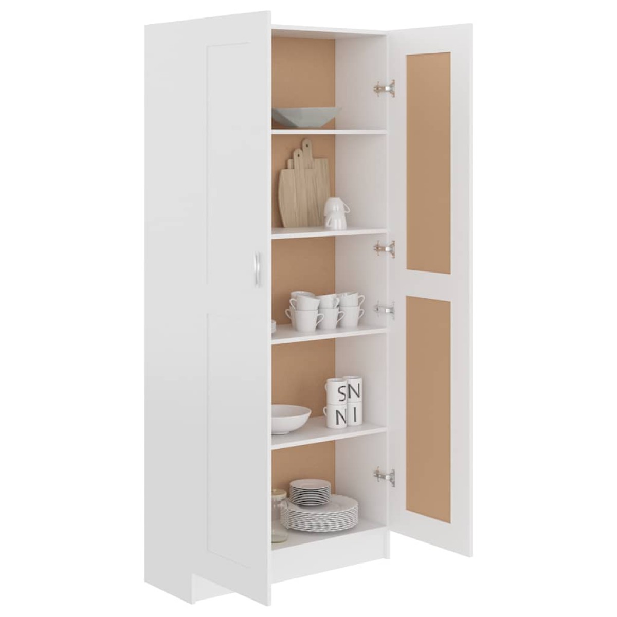 vidaXL Βιβλιοθήκη Λευκή 82,5 x 30,5 x 185,5 εκ. Μοριοσανίδα