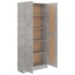 vidaXL Βιβλιοθήκη Γκρι Σκυροδέματος 82,5x30,5x185,5 εκ. Μοριοσανίδα