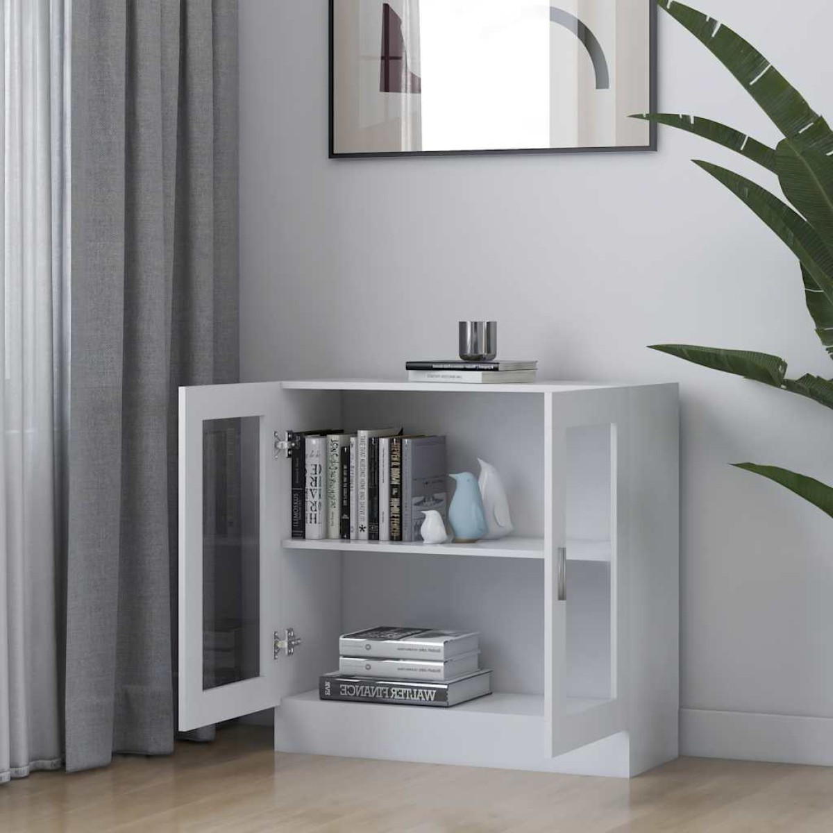vidaXL Βιτρίνα Λευκή 82,5 x 30,5 x 80 εκ. Μοριοσανίδα