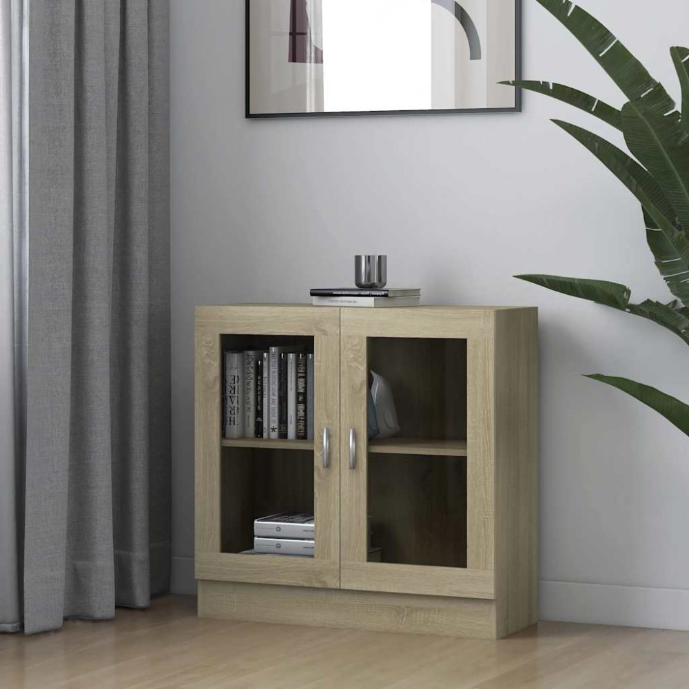 vidaXL Βιτρίνα Χρώμα Sonoma Δρυς 82,5 x 30,5 x 80 εκ. Επεξ. Ξύλο