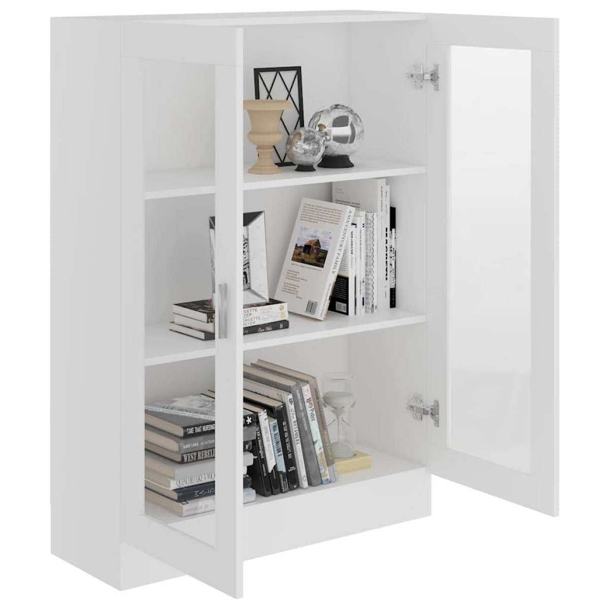 vidaXL Βιτρίνα Λευκή 82,5 x 30,5 x 115 εκ. Μοριοσανίδα