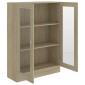 vidaXL Βιτρίνα Χρώμα Sonoma Δρυς 82,5 x 30,5 x 115 εκ. Μοριοσανίδα
