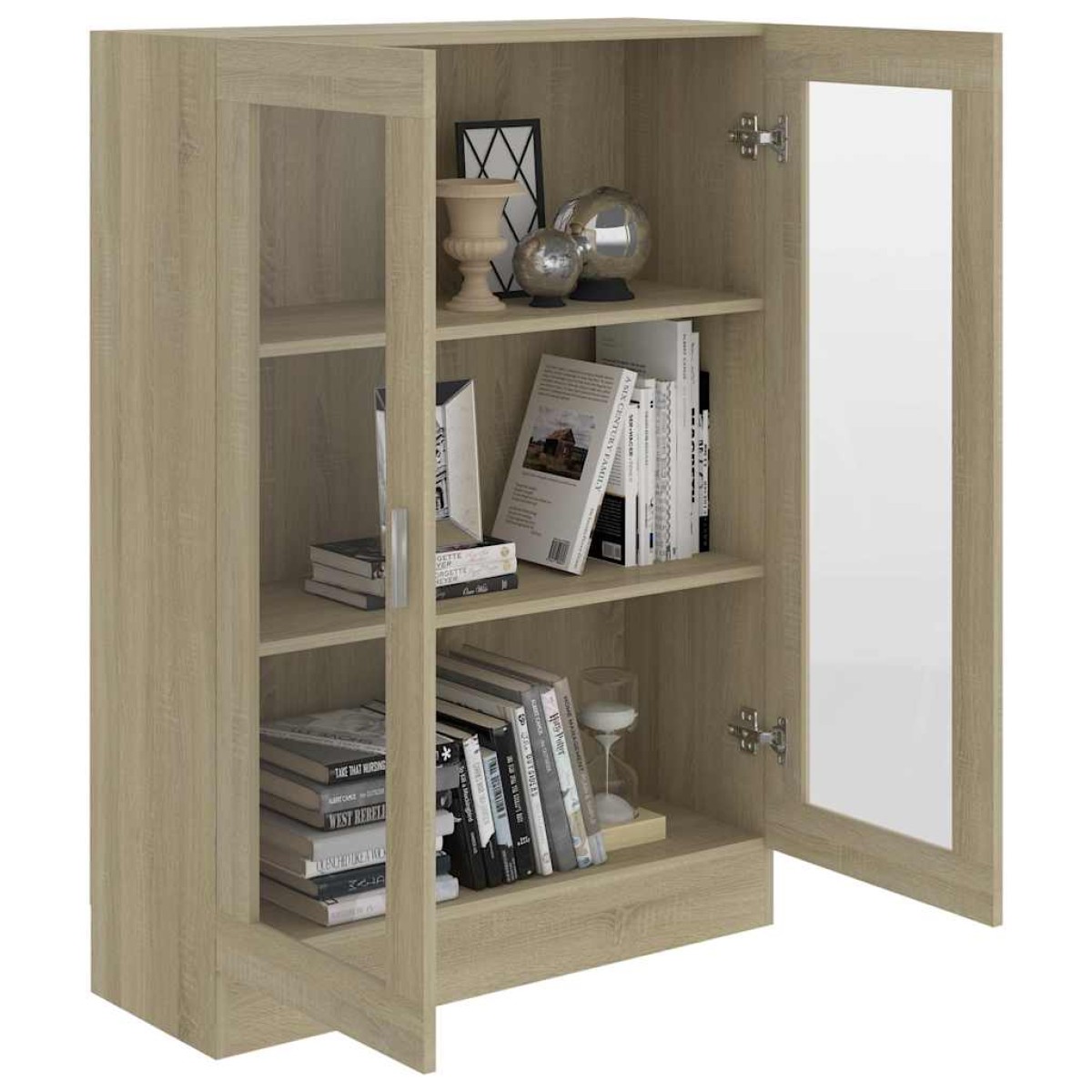 vidaXL Βιτρίνα Χρώμα Sonoma Δρυς 82,5 x 30,5 x 115 εκ. Μοριοσανίδα