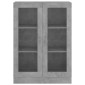 vidaXL Βιτρίνα Γκρι του Σκυροδέματος 82,5 x 30,5 x 115 εκ. Μοριοσανίδα