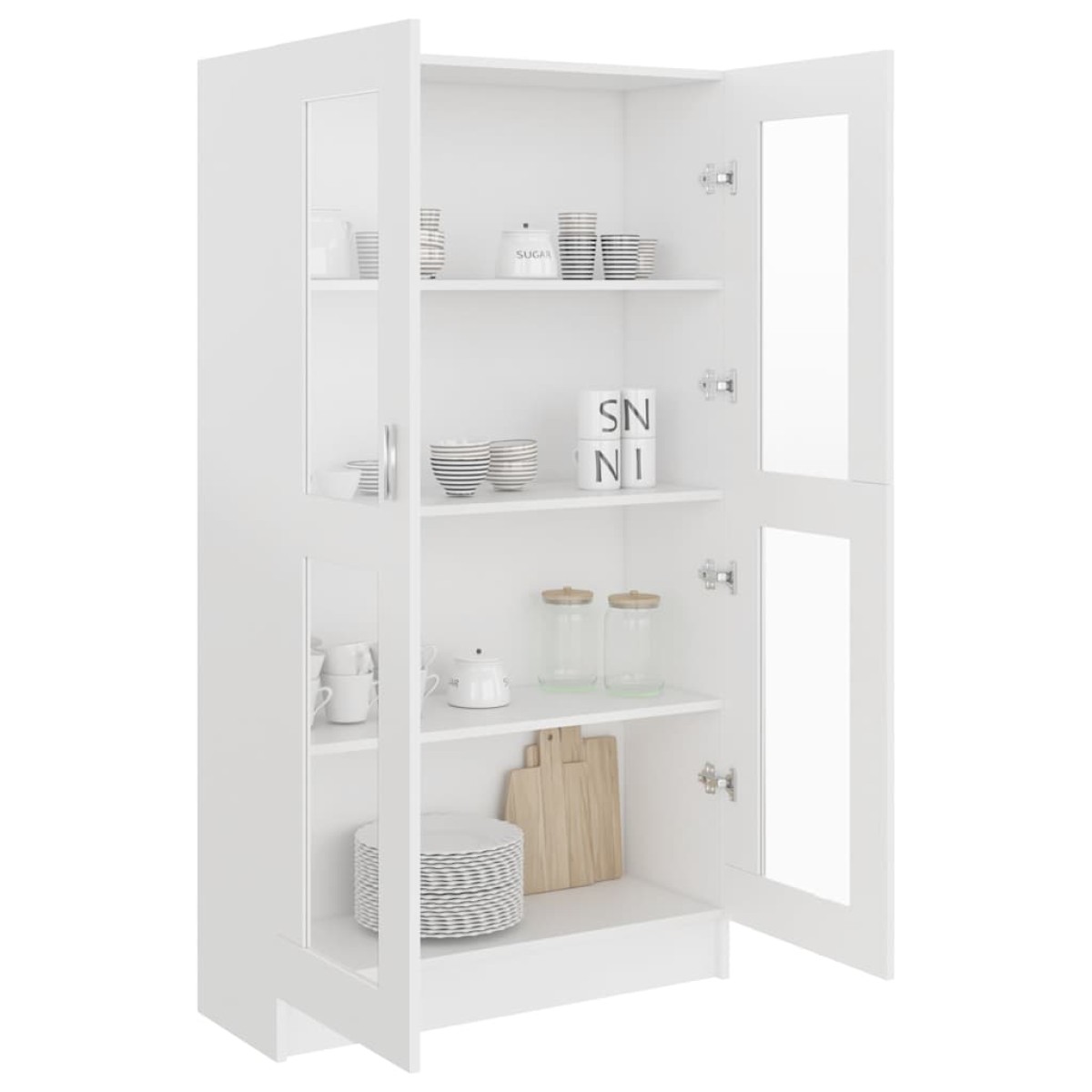 vidaXL Βιτρίνα Λευκή 82,5 x 30,5 x 150 εκ. Μοριοσανίδα