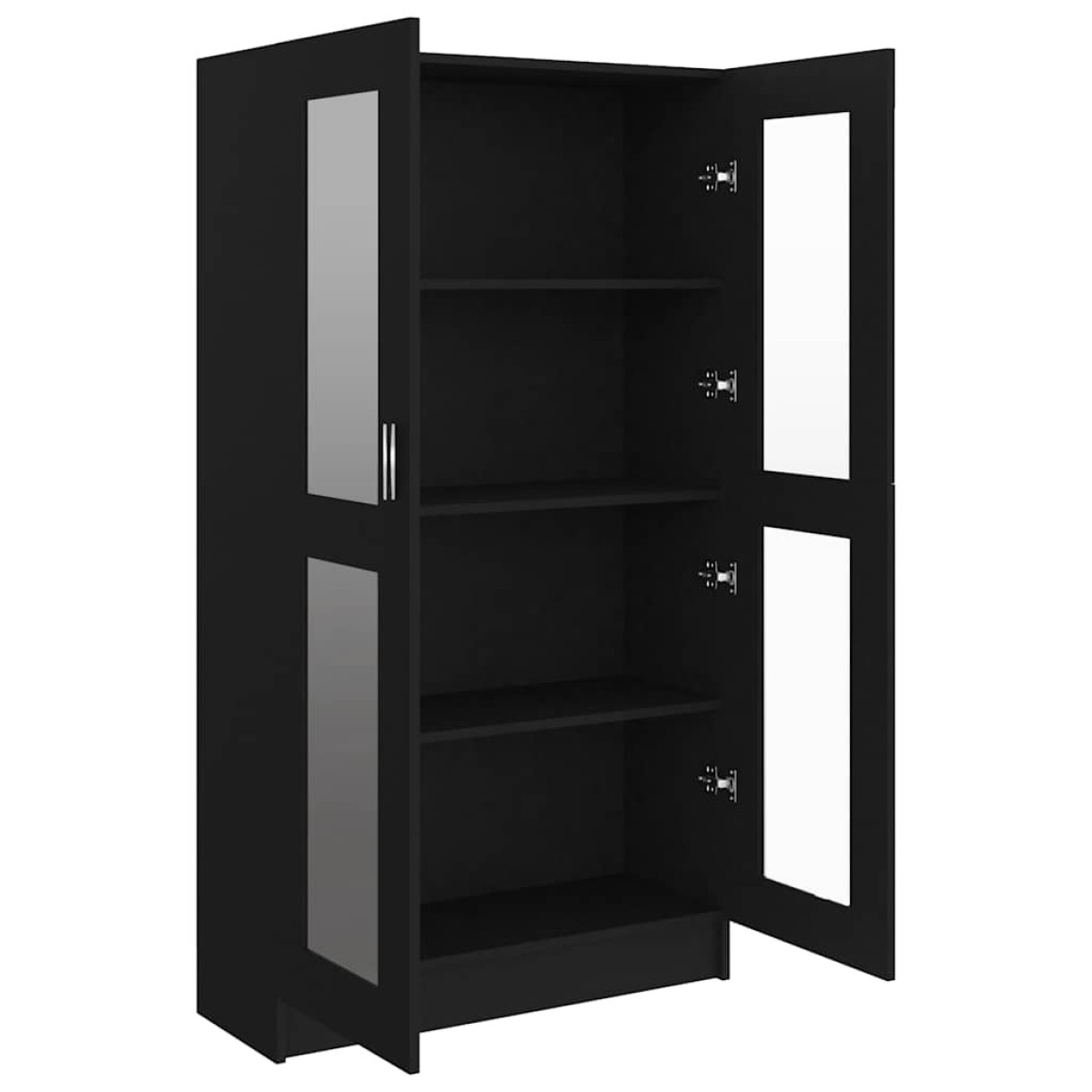 vidaXL Βιτρίνα Μαύρη 82,5 x 30,5 x 150 εκ. Μοριοσανίδα